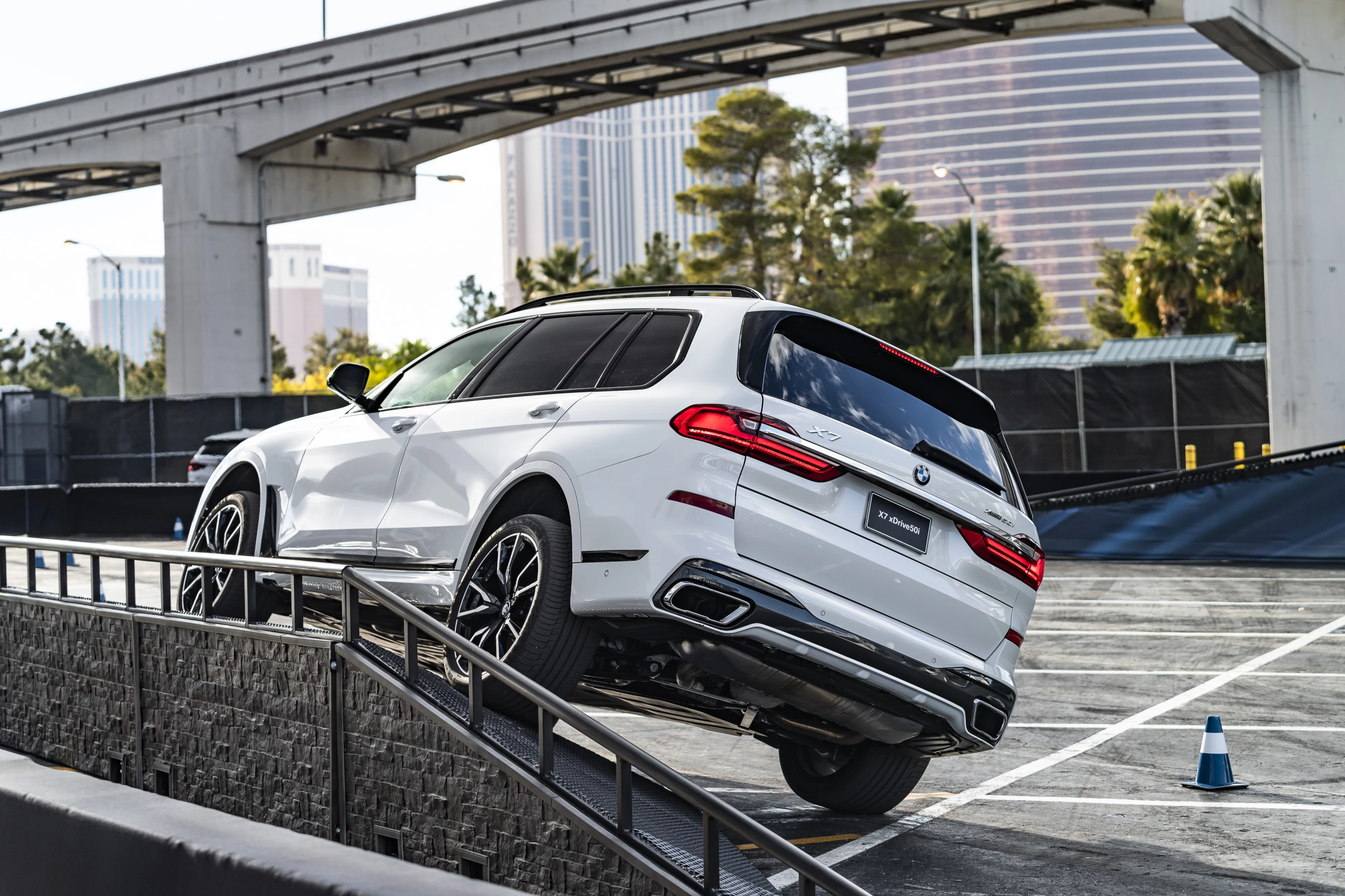 Some off-pavement capability is inherent in an SUV as big as the BMW X7, but its M50i package is definitely bent more towards pavement performance than it is dirt