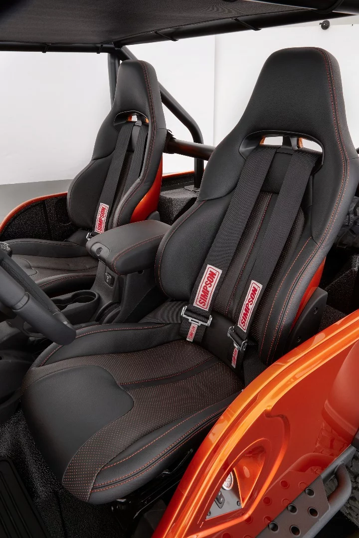 The cabin of the CJ66 is delightfully pared back