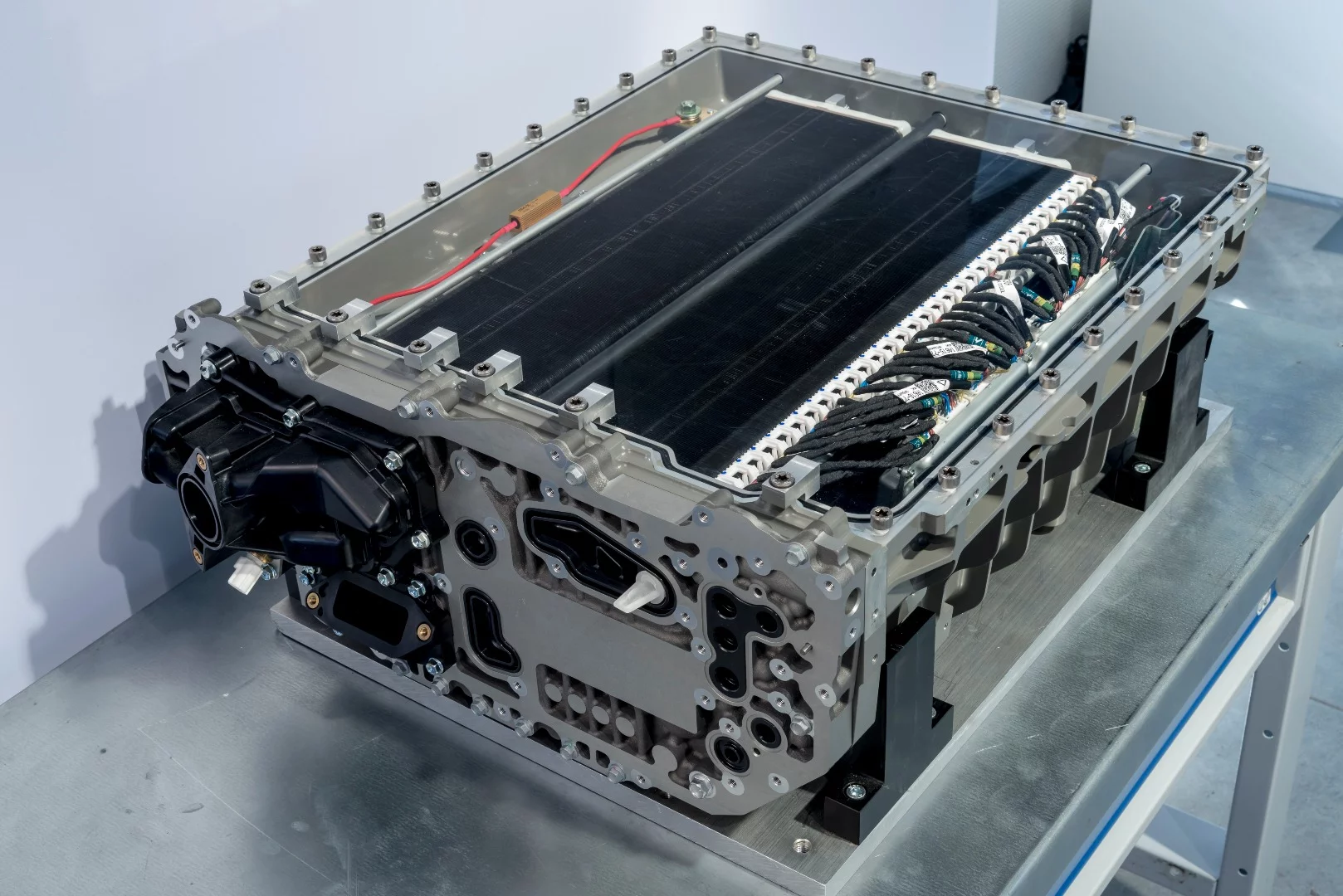 The fuel cells, as well as their housing and ancillary components are a result of BMW's partnership with Toyota