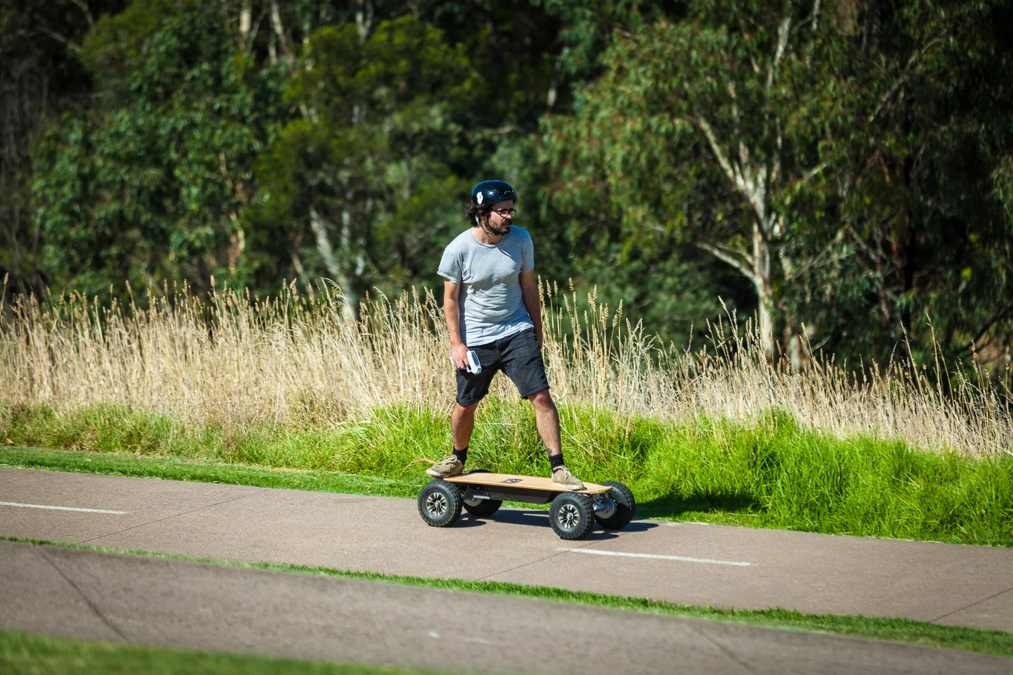 The four-wheel-drive Dominator 3200 Pro is the most powerful skateboard the Australian company has ever produced (Photo: Loz Blain/Gizmag.com)
