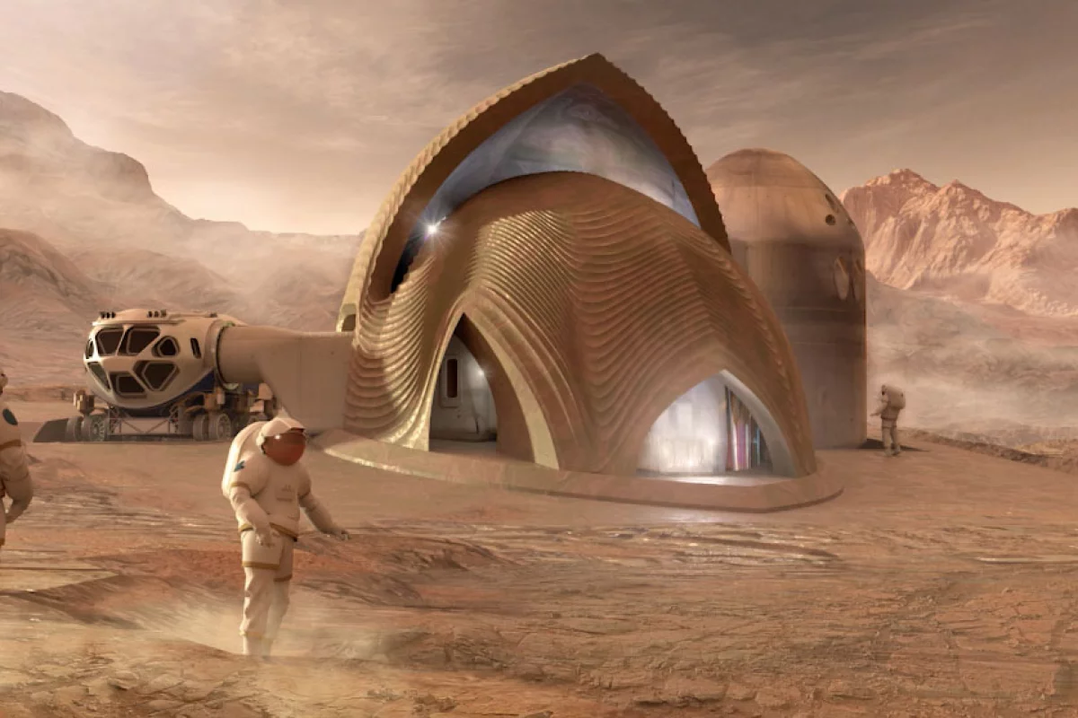 Team SEArch+/Apis Cor of New York is the fourth-place winner in NASA’s 3D-Printed Habitat Challenge, Phase 3: Level 1 competition