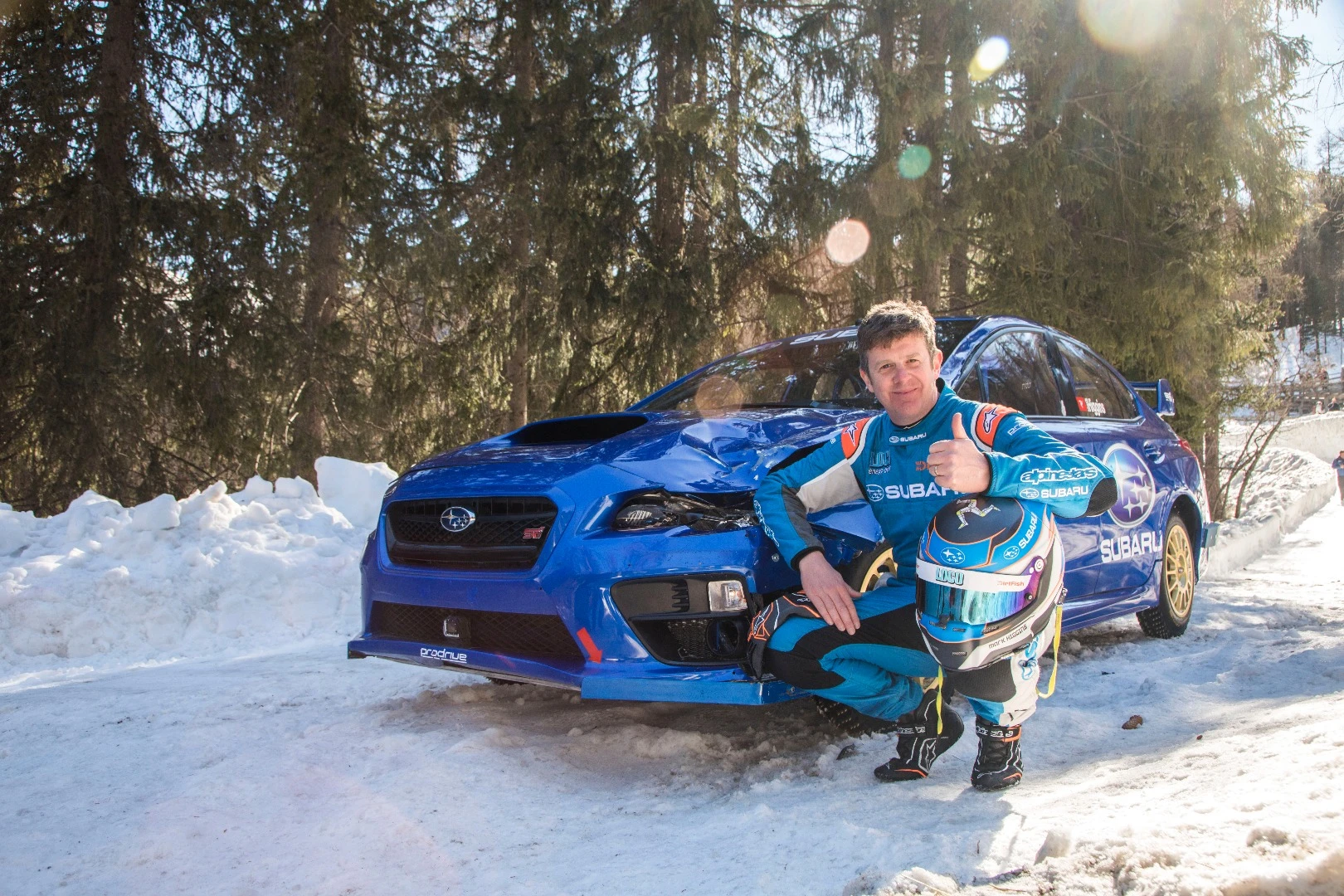 Mark Higgins and the battered Subaru