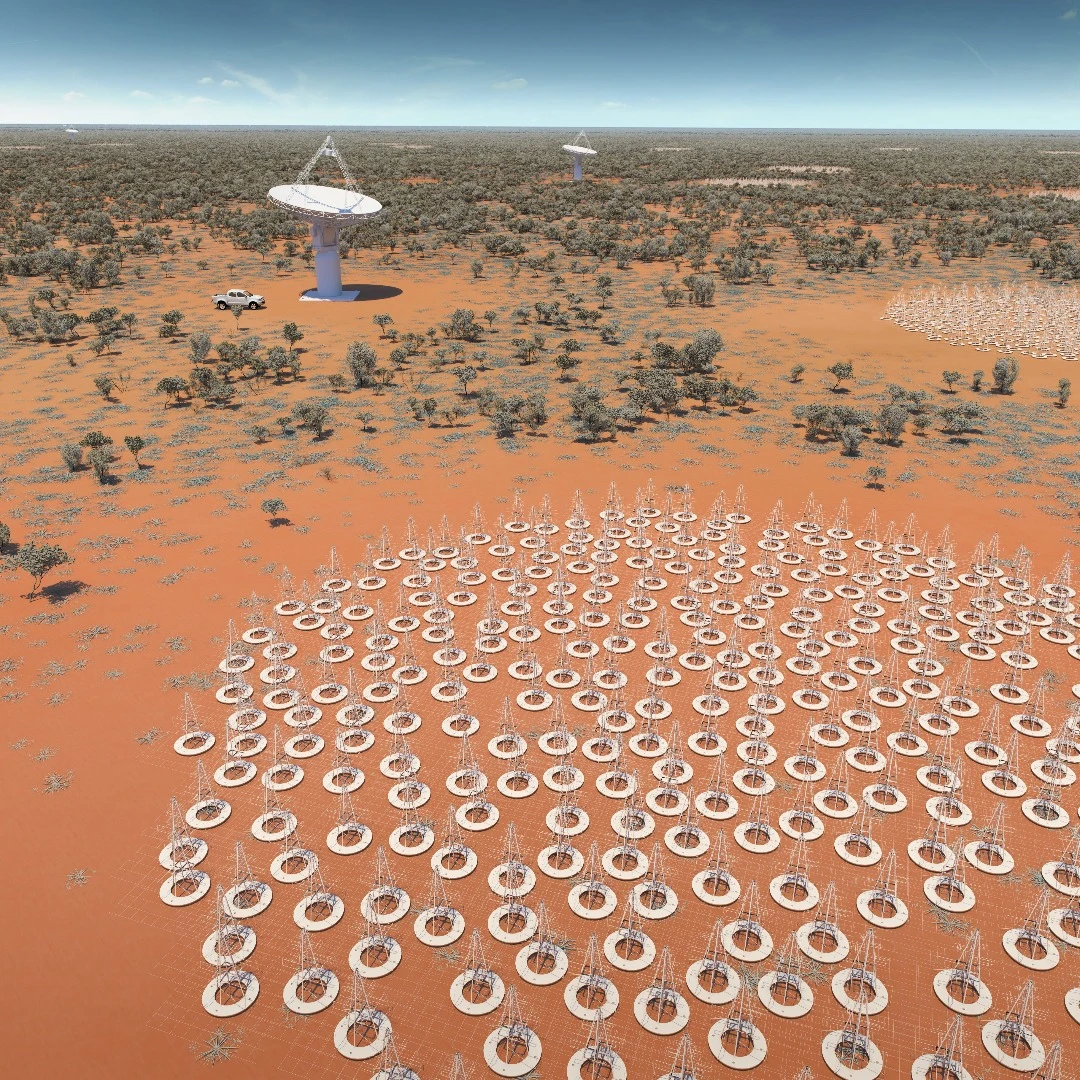 An artist's impression of the wider field of the low frequency aperture array in Western Australia