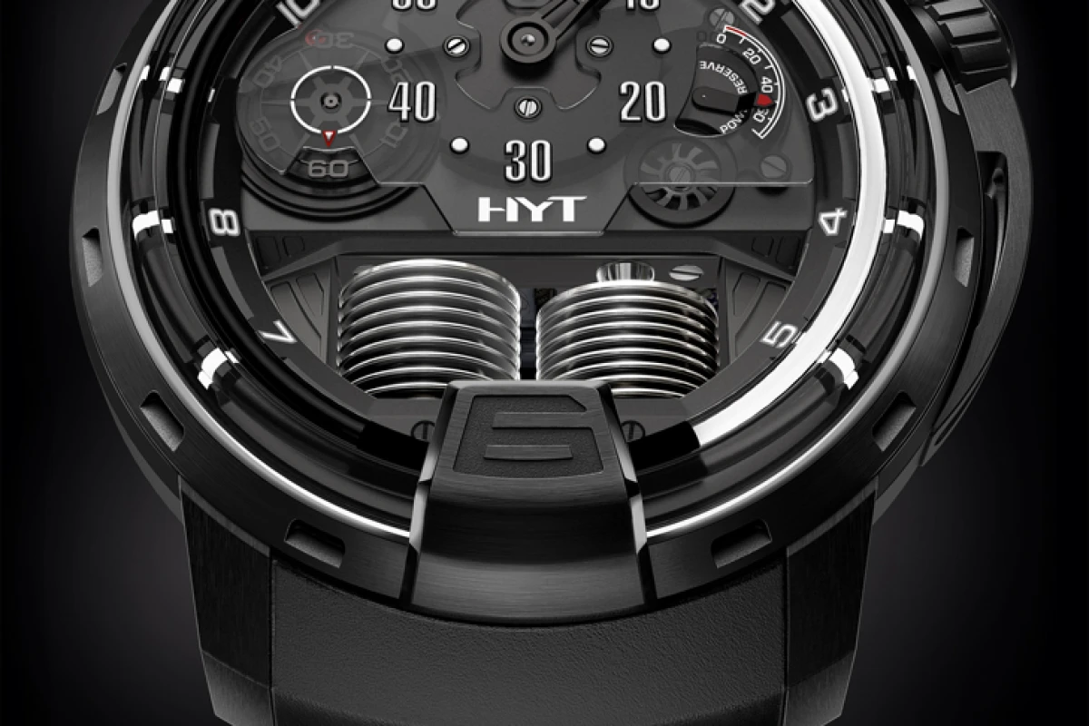 The HYT H1 Ghost uses a liquid-filled capillary tube instead of hands for the retrograde complication