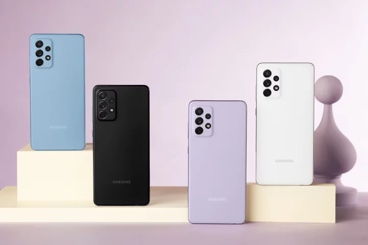 The Galaxy A72 is the largest of the three new phones