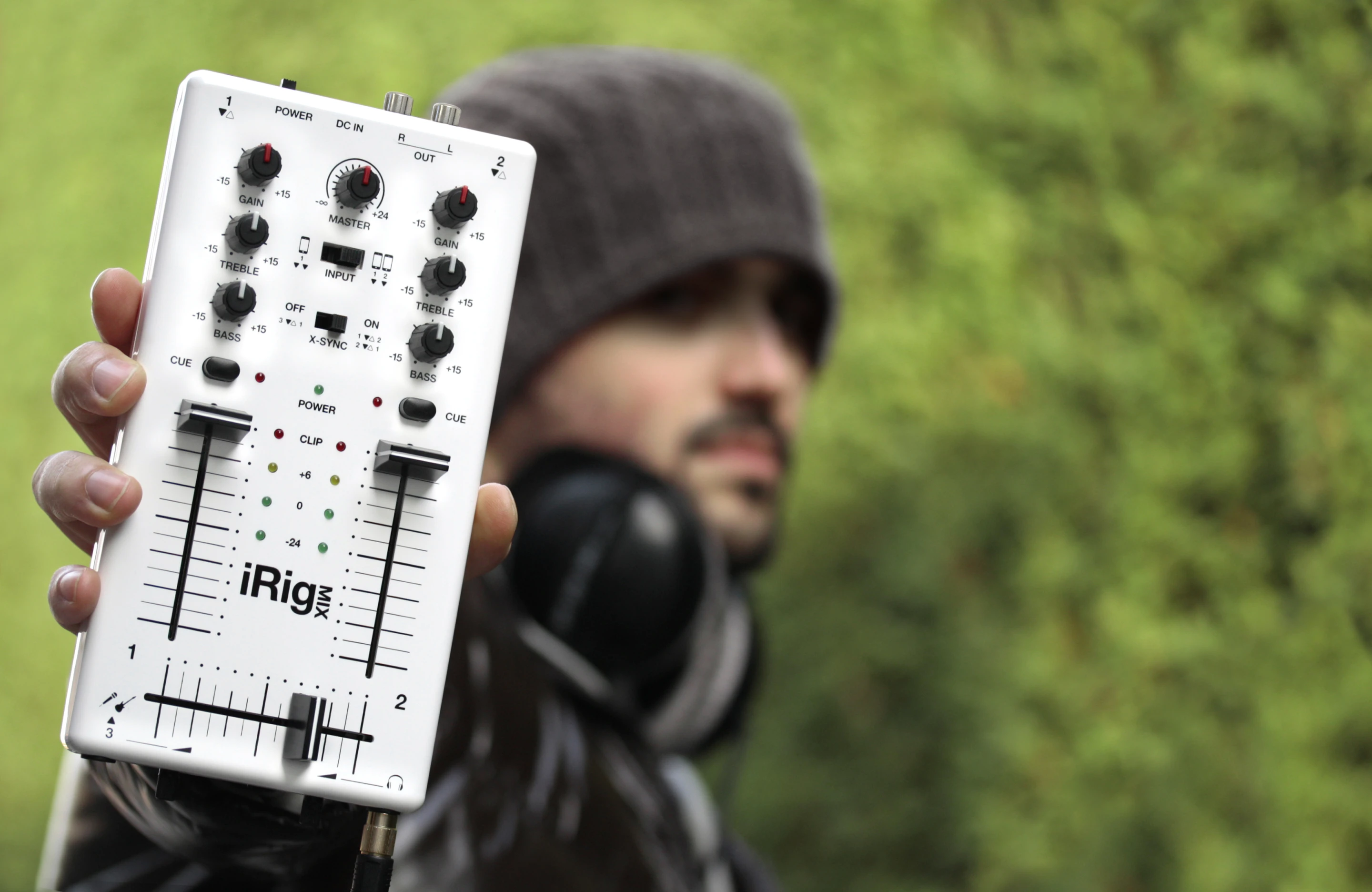 For digital DJs on the move, the iRig MIX compact mixer