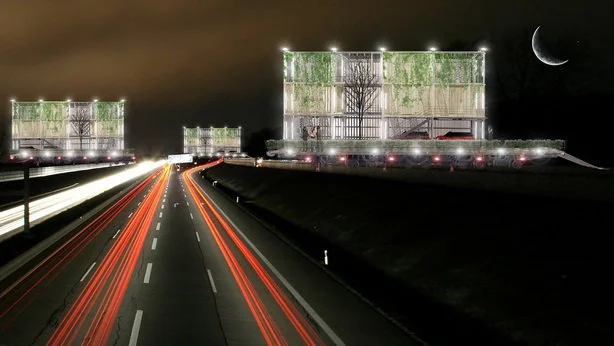 The OdMEx house concept's rear facade