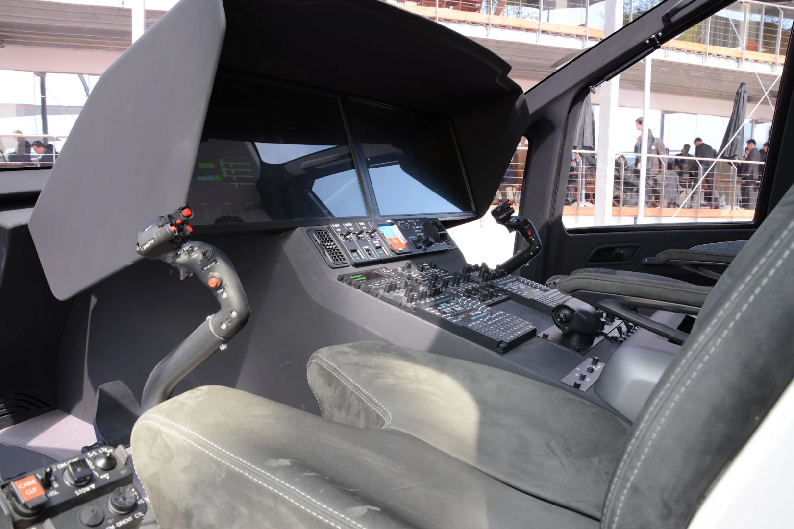Inside the cockpit of the H160