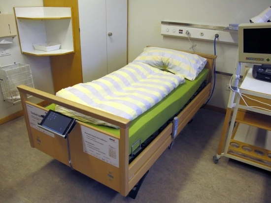 The intelligent bed, that automatically turns patients over to keep them from developing bedsores (Photo: Empa)