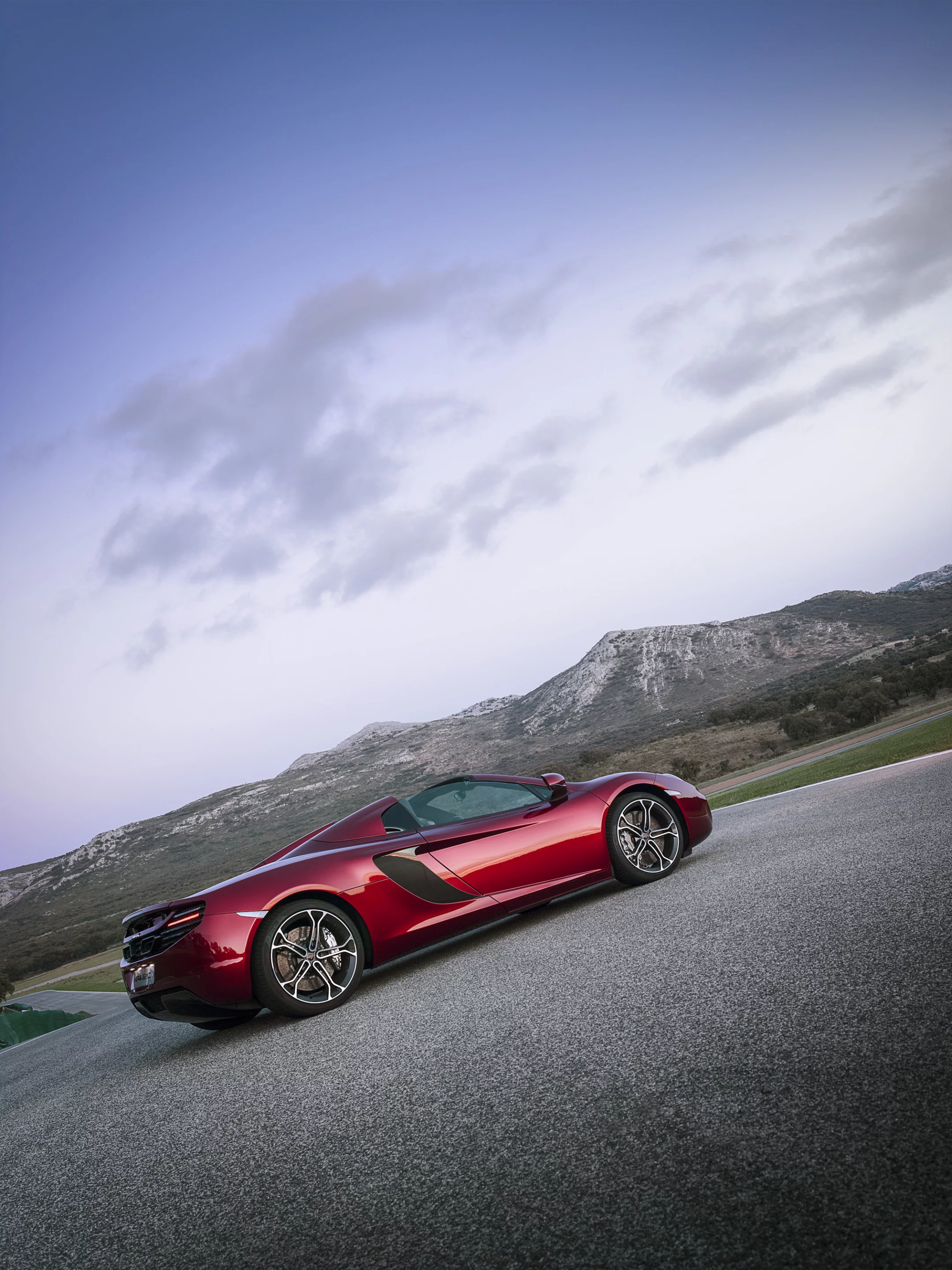 The McLaren 12C Spider will launch in Volcanic Red