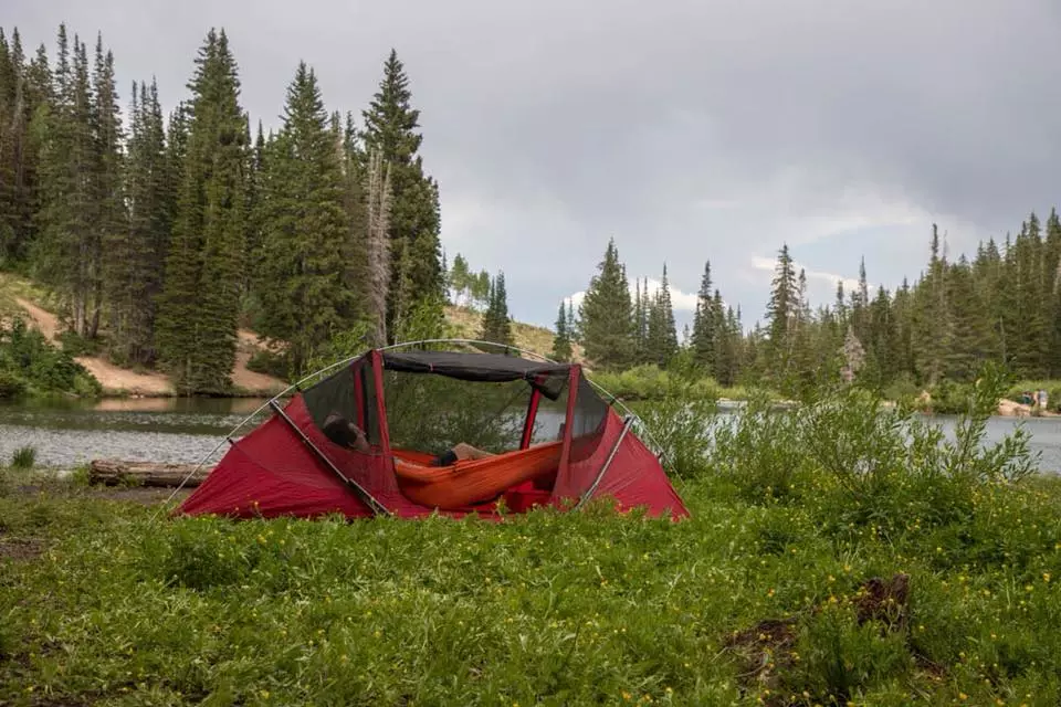 Even in forested environments, you may find yourself camping in a spot without much in the way of trees