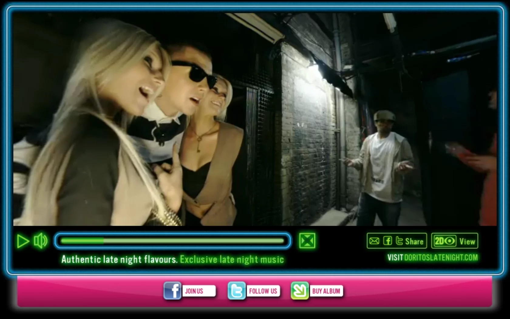 Professor Green's "Coming to Get Me" video clip, presented in 360-degree interactive video