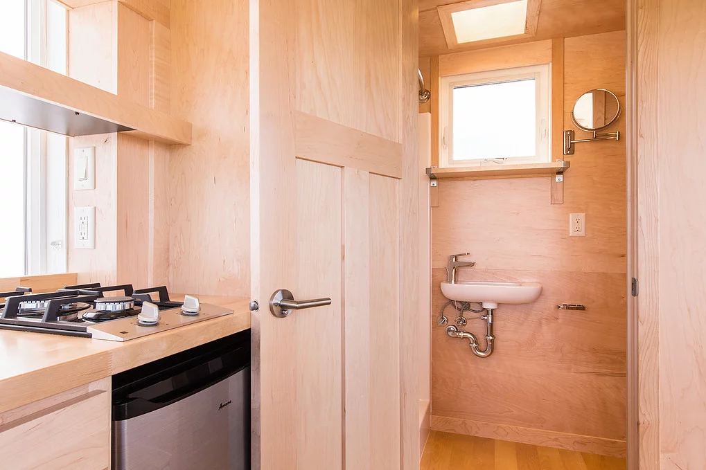 View towards the bathroom