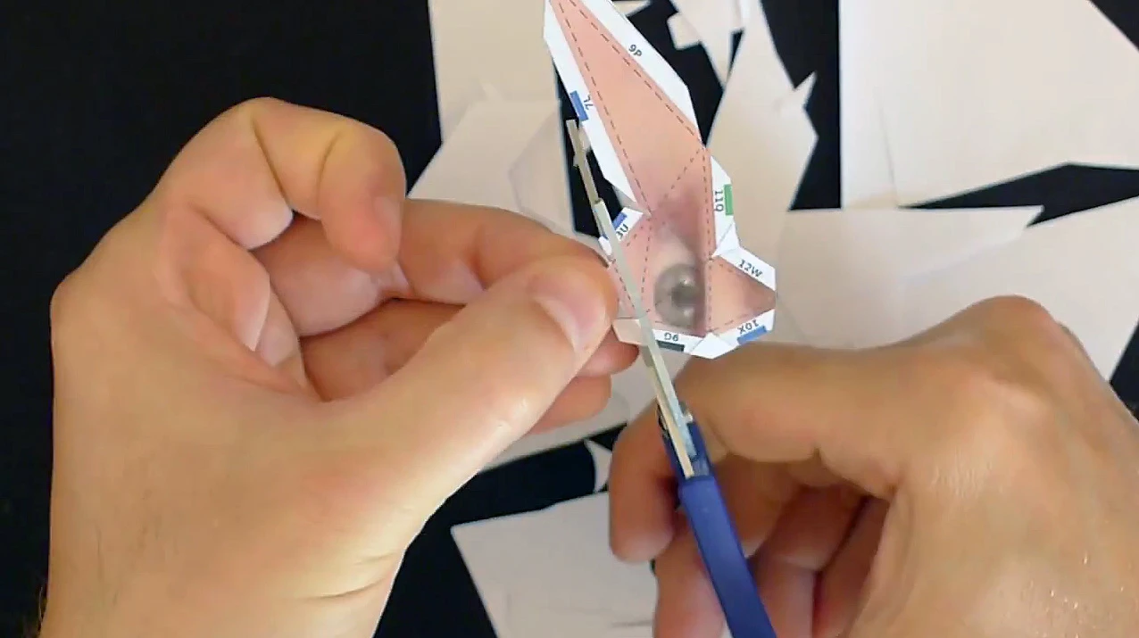 After printing, you'll have to meticulously cut out all the shapes