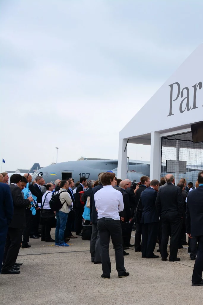 Parrot's minidrone booth at the Paris Air Show proves a popular stop off point for visitors