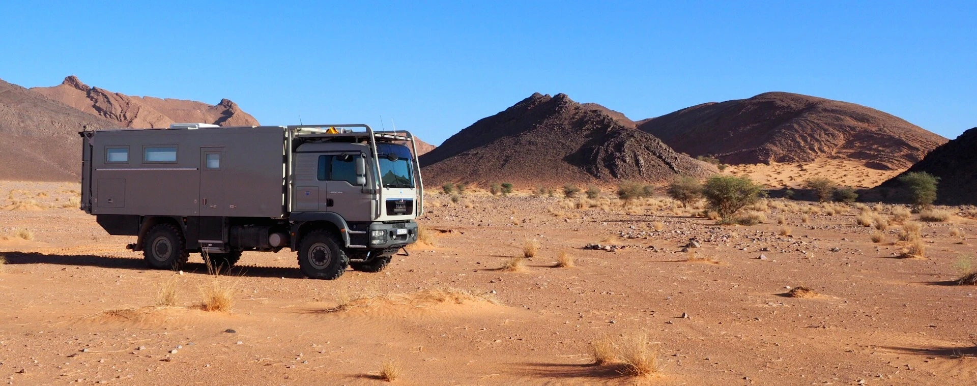 Park a MAN MD57 in the middle of nowhere, and you have a comfortable temporary off-grid living solution