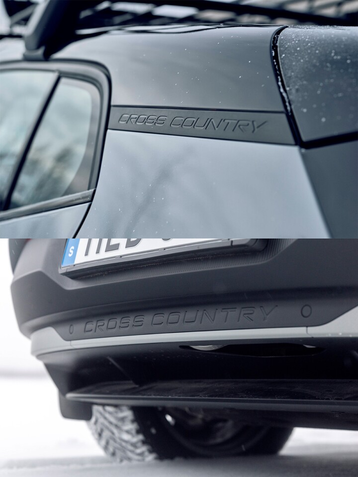 This variant gets subtle 'Cross Country' badging on the rear side pillar as well as above the new rear skidplate