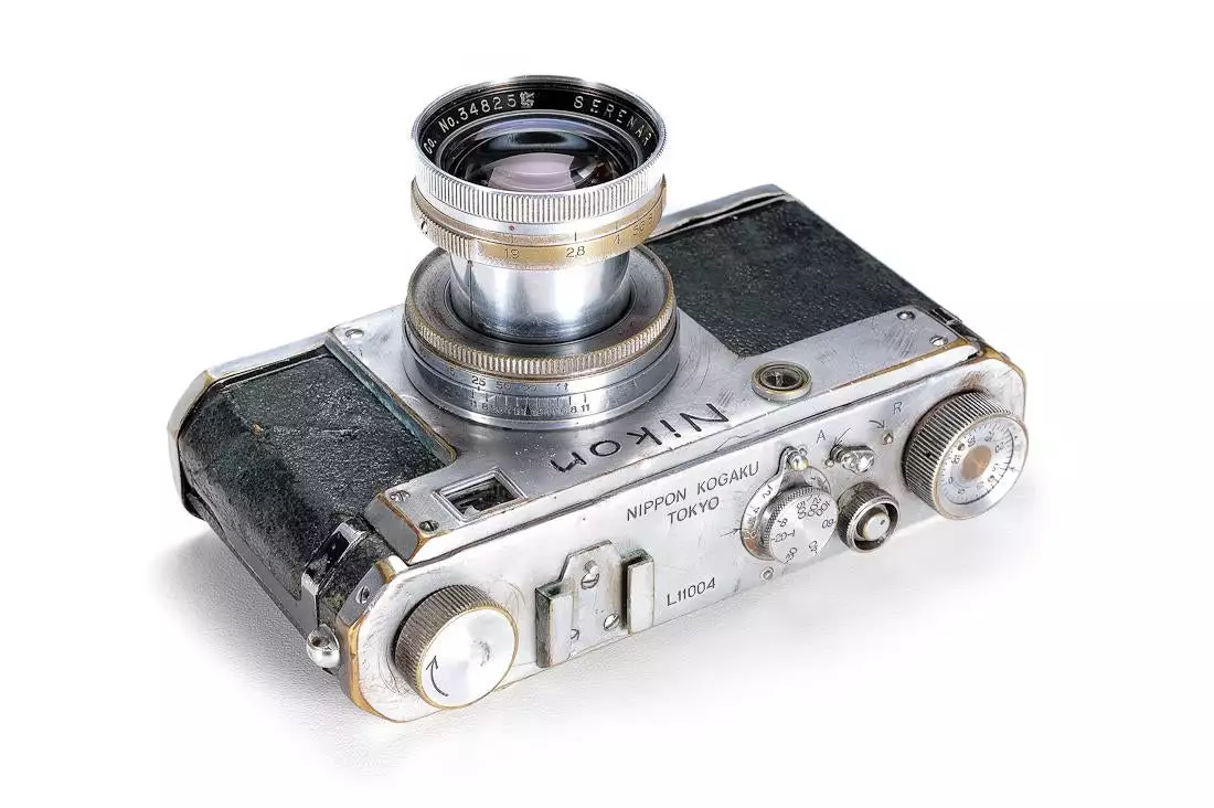 This 1947/1948 Nikon L11004 prototype was “MADE IN OCCUPIED JAPAN” and sold for €397,984 ($470,791) at Wetzlar Camera Auctions on July 16, 2020