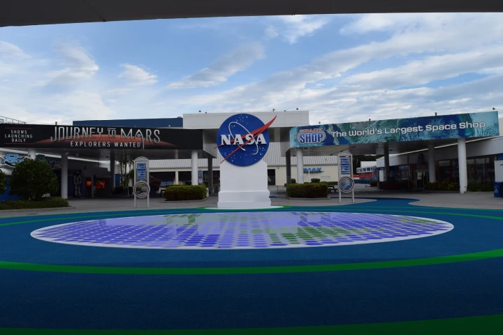 Visitors to NASA's Kennedy Space Center will soon be greeted by a huge high-tech path, made up of piezoelectric tiles that light up and harvest their own energy