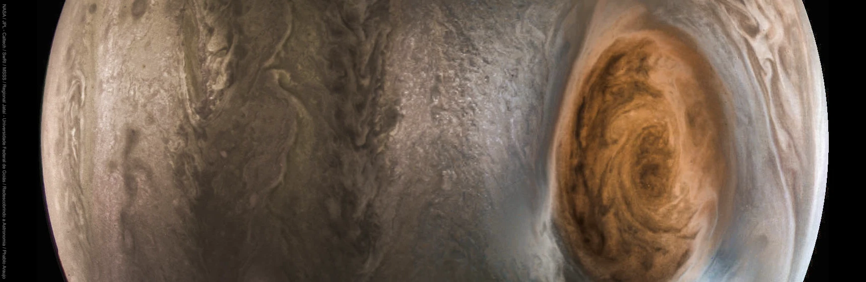 Composite of several Juno images