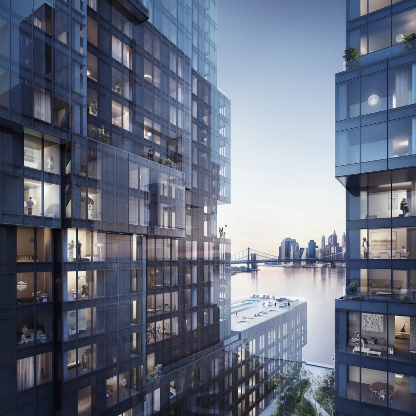 The units will boast northern views of the Williamsburg Bridge, the East River, and downtown Manhattan