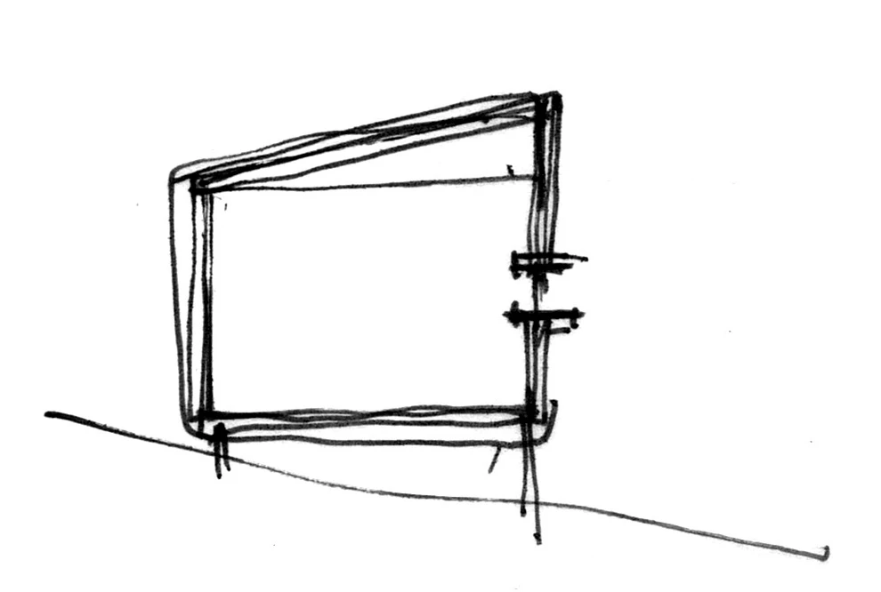 Architectural conception sketch of the Pump House (Image: Branch Studio Architects)