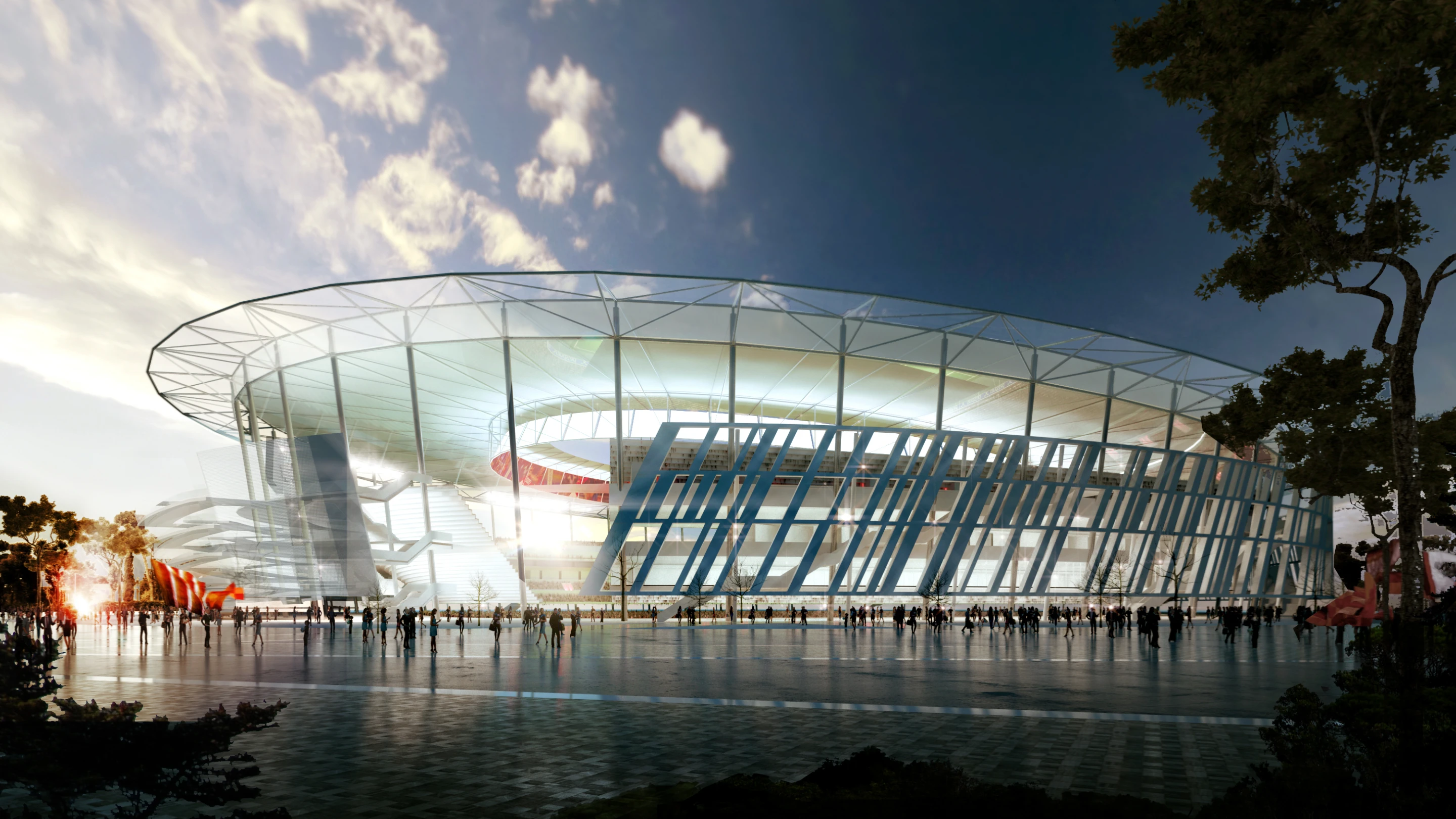 Italian soccer team AS Roma needs new digs, and architectural practice Woods Bagot has risen to the occasion (Image: Woods Bagot)
