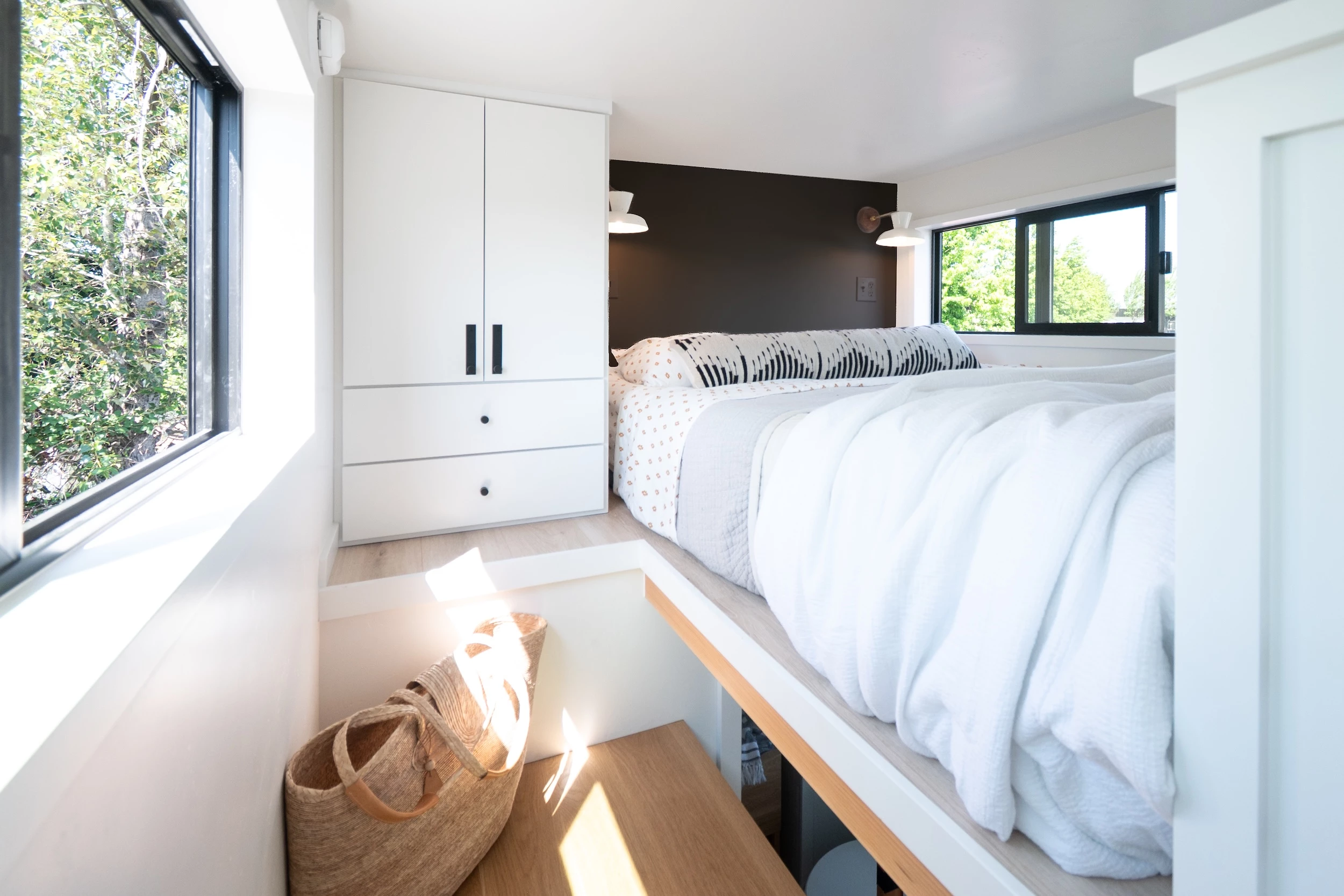 The Terra Urban's bedroom includes a lowered standing platform to make it easier to get dressed