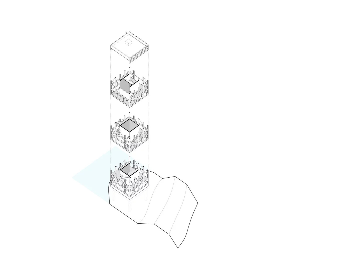Architectural drawing of the Periscope Tower