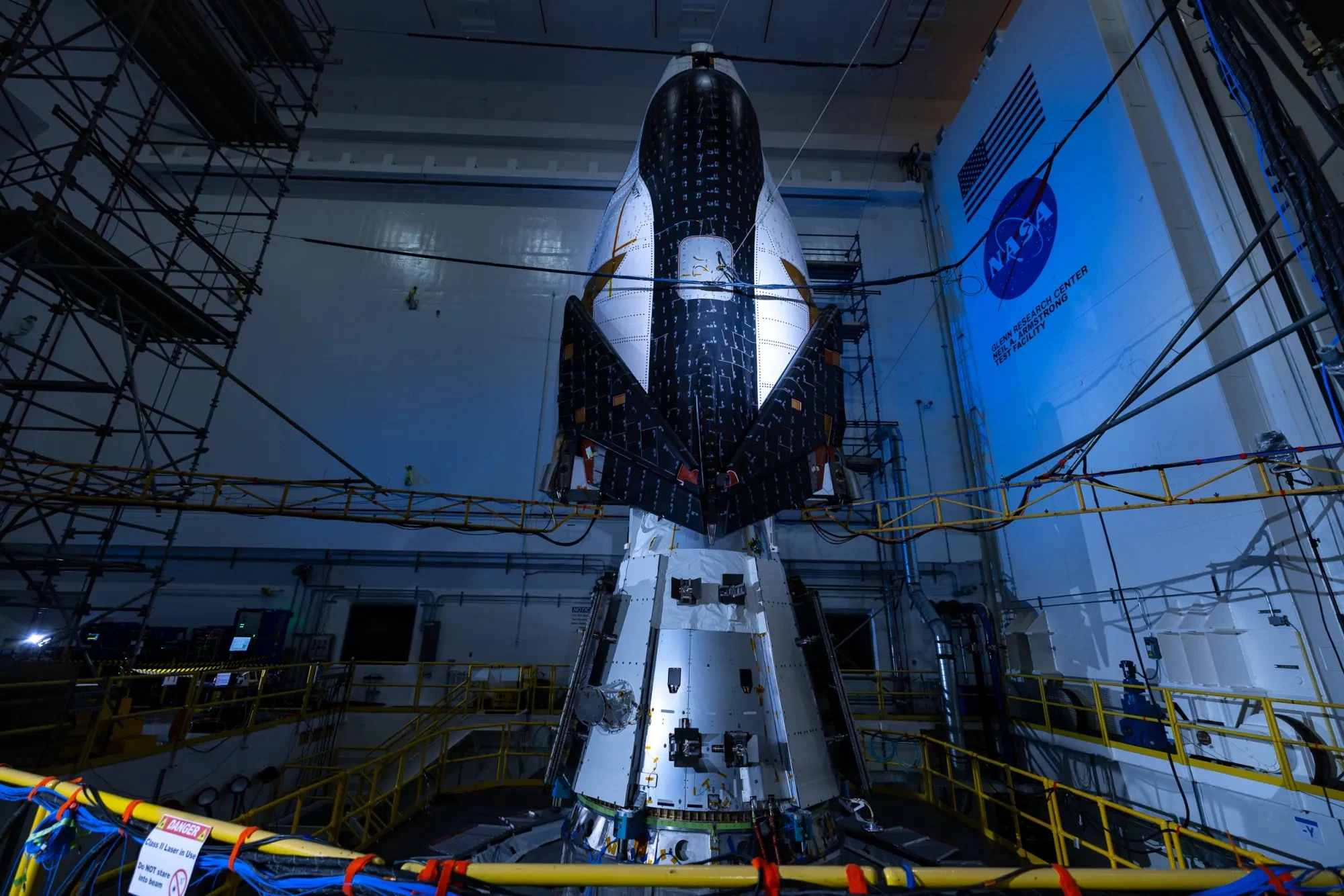 Dream Chaser stacked for vibration tests