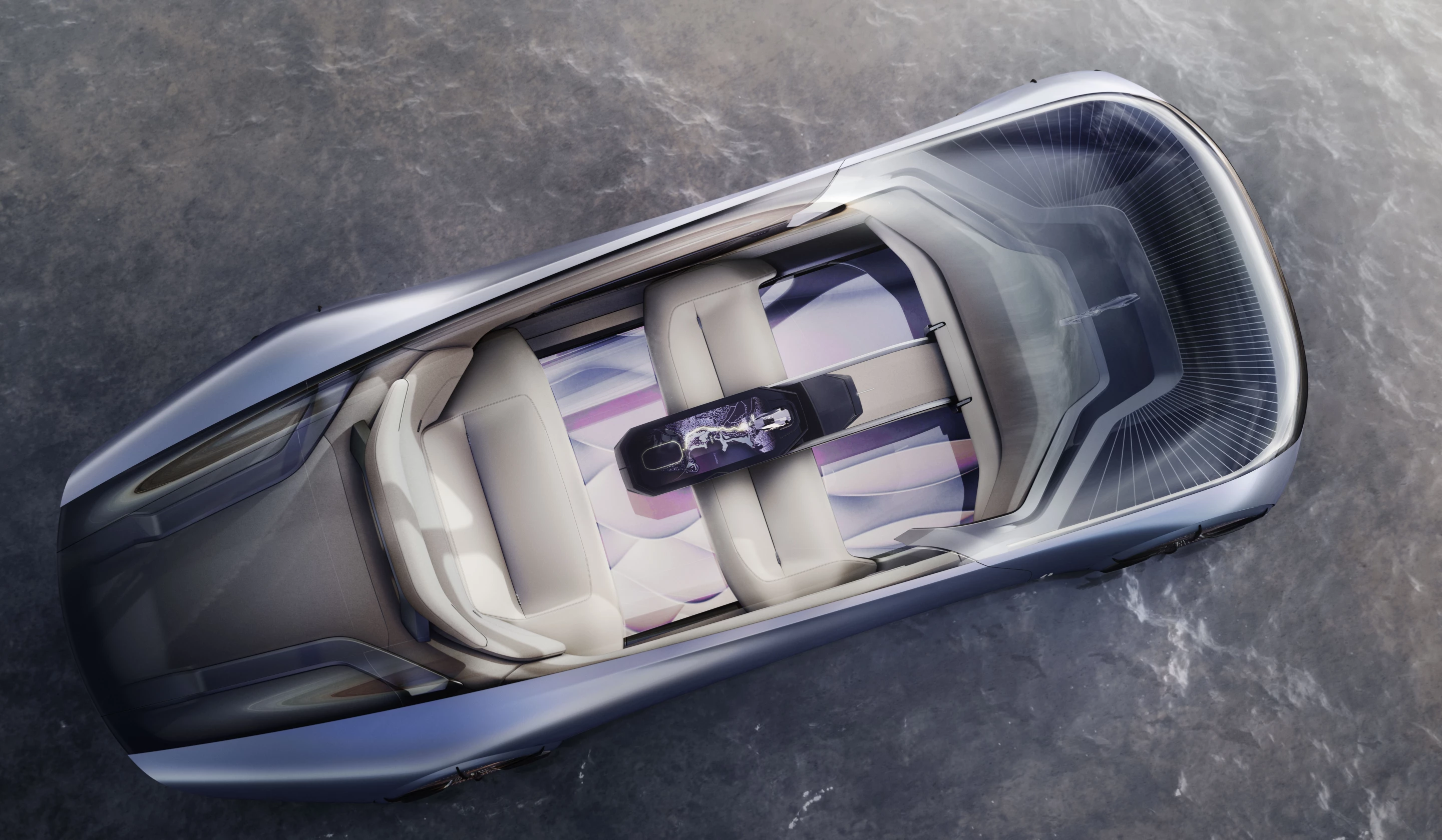 Bird's eye view of the L100 concept interior