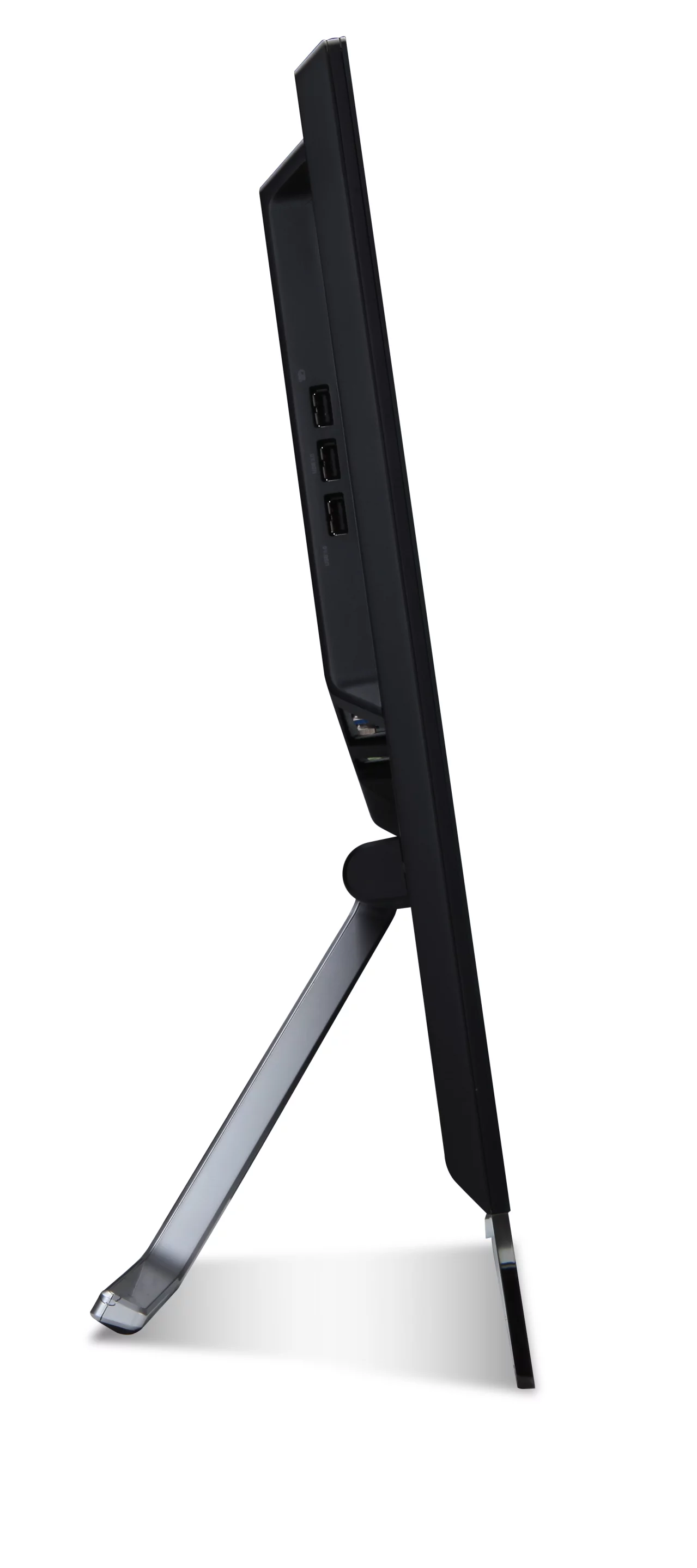 The monitor features a built-in full HD webcam and microphone, and can be tilted at up to a 60-degree angle, making it easier to make use of the 10-point touch functionality