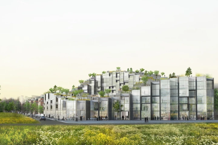 79 & Park is formed of multiple vertical "pixels," each of which rise to a different height