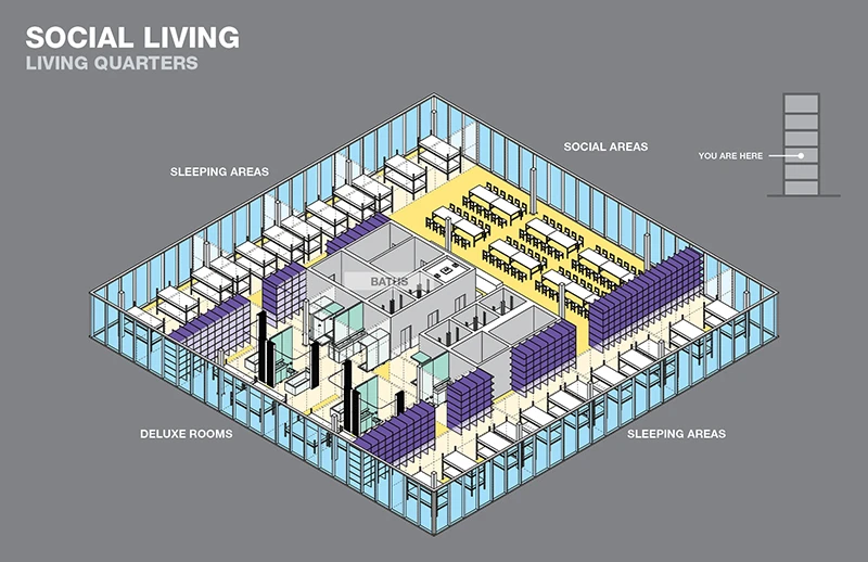 Hostel floor layout
