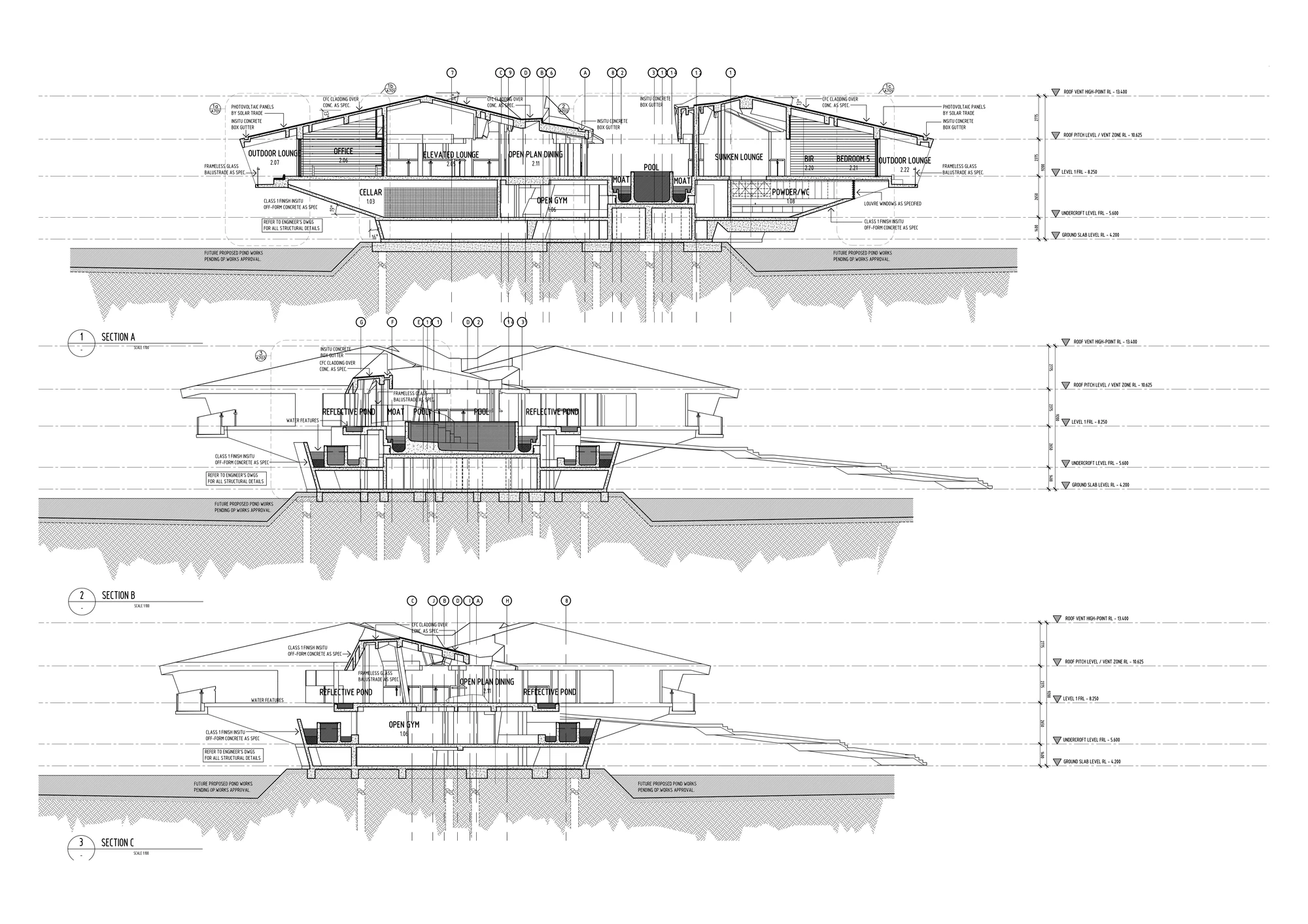 Aside from blending the design with the location's natural resources, the Stamp House is also engineered to protect against cyclones and the flooding associated with them