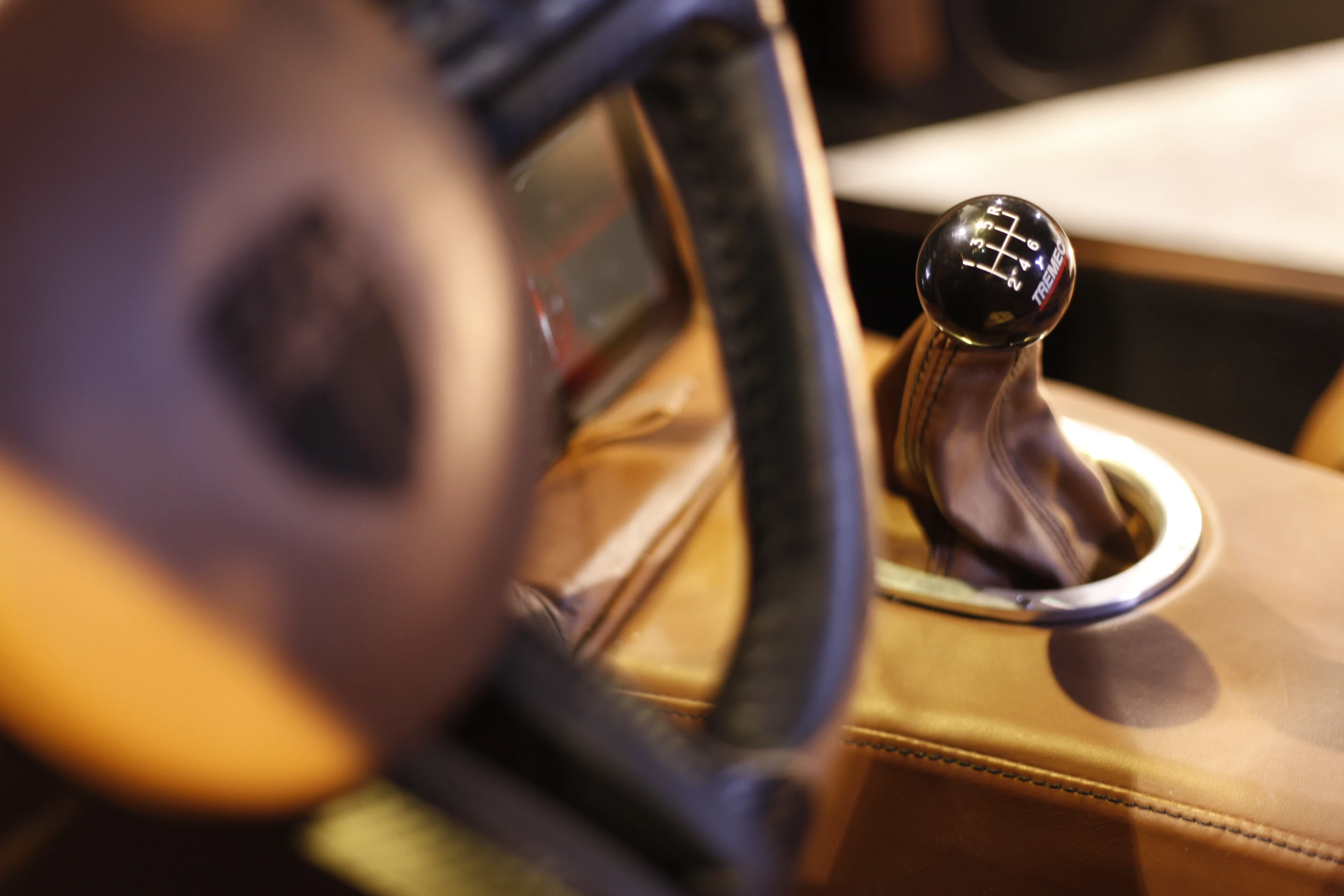 The car uses a six-speed manual transmission with a short-throw shifter