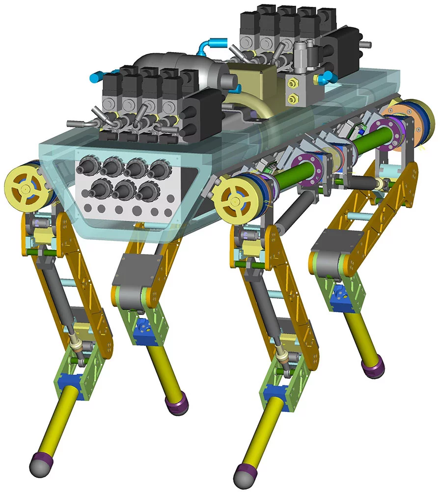 CAD image of HyQ quadruped robot by IIT (Image: IIT)