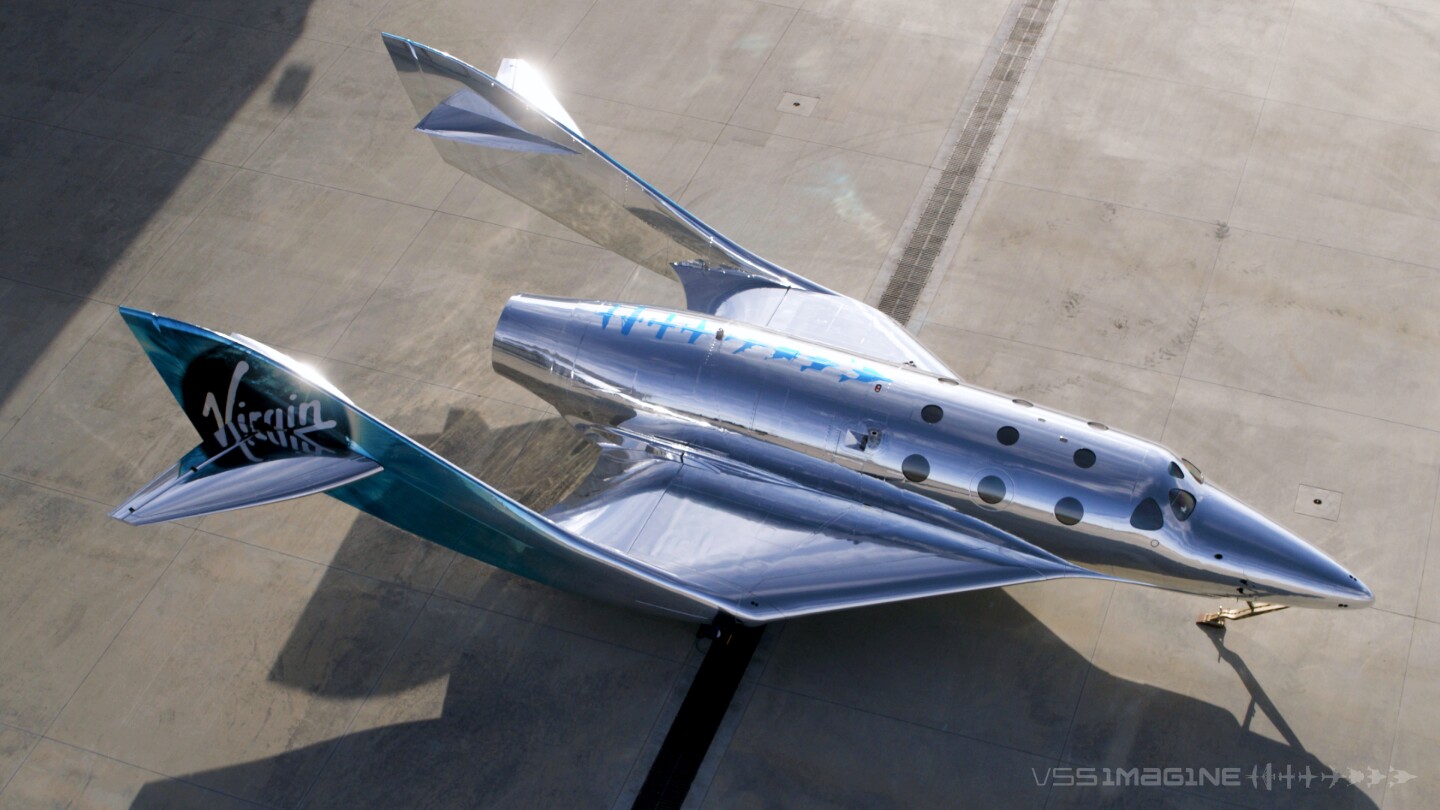 A top-down look at the newly introduced VSS Imagine spaceship