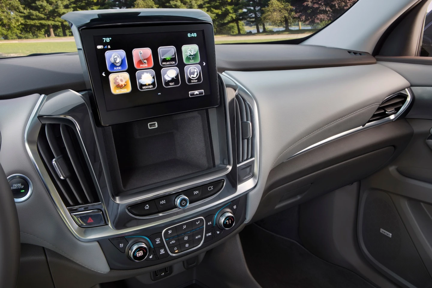 Storage for things large and small is ubiquitous and includes a handy storage space (with USB) behind the infotainment screen