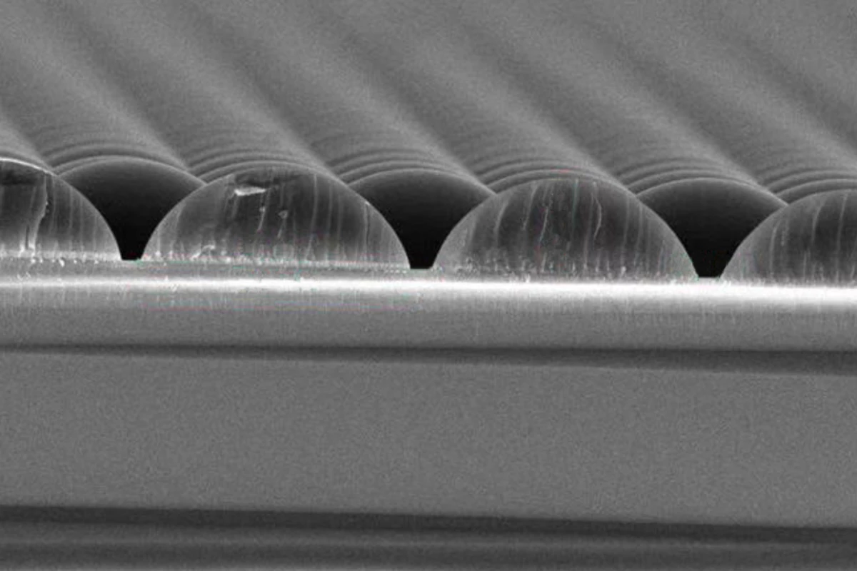 A close up look at the film developed at KTH Royal Institute of Technology that captures infrared light for solar conversion