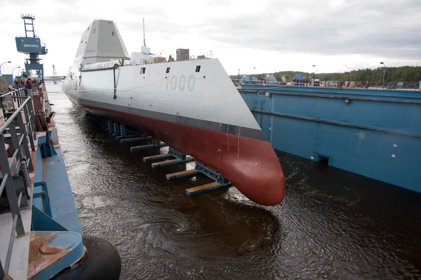 DDG 1000 in drydock