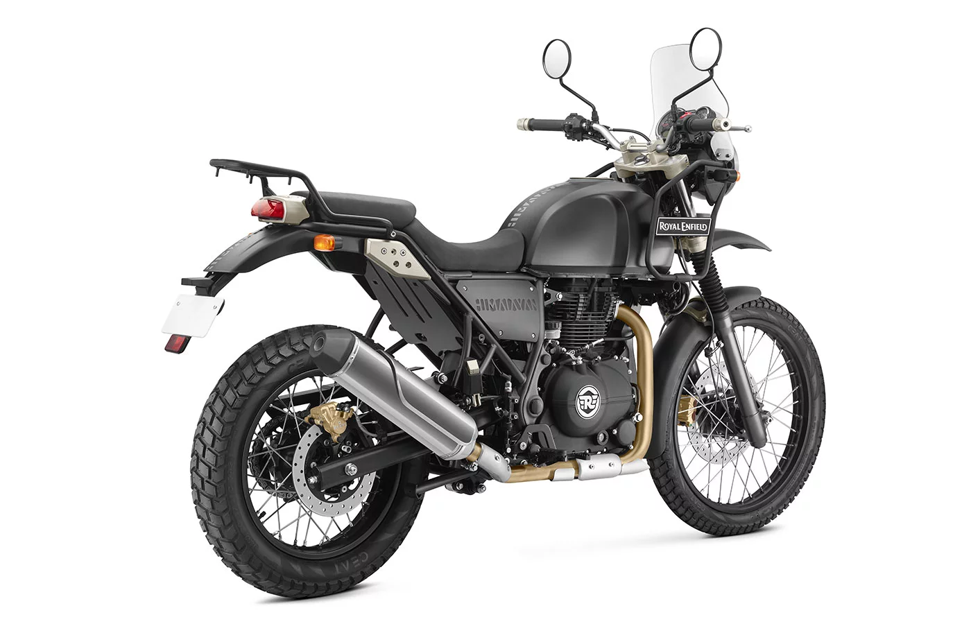 This Royal Enfield Himalayan will be available in two color variants; this is the Granite color