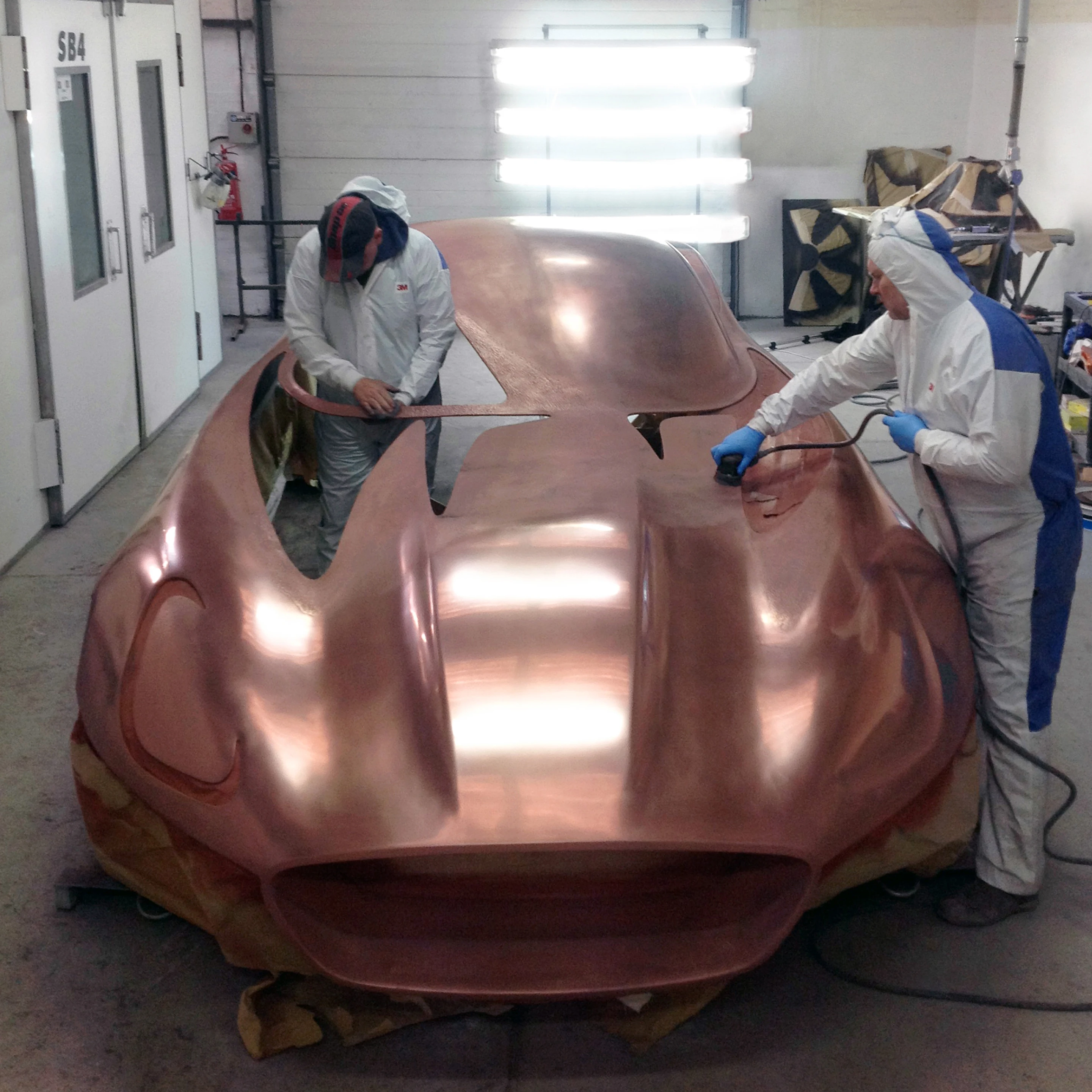 Installation undergoing heavy polishing