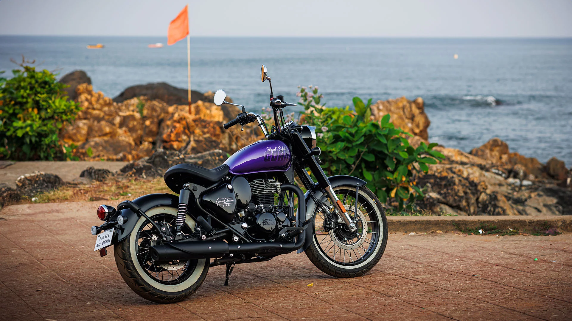 The Goan classic gets long ape-hanger bars typical of a chopper
