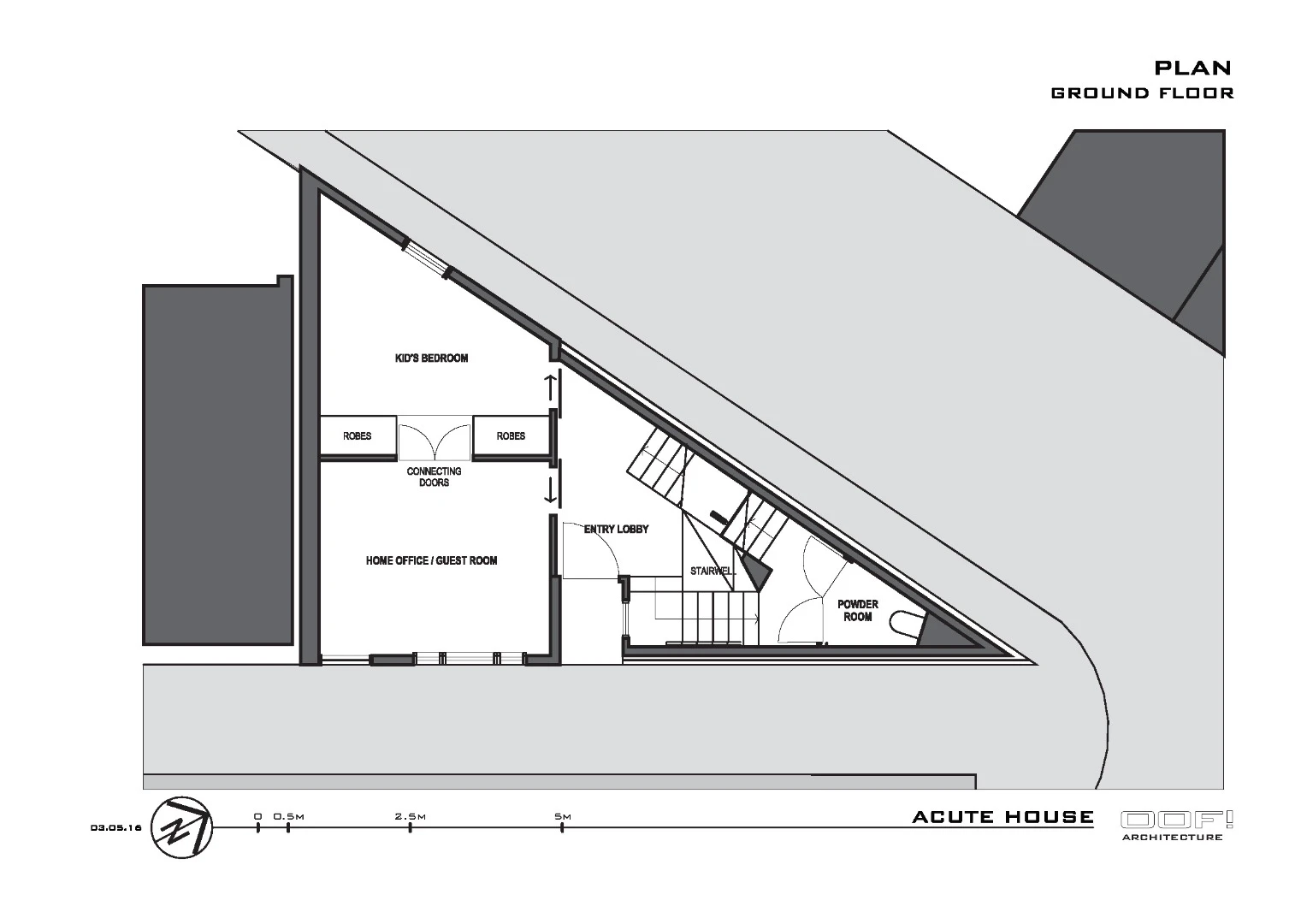 Architectural drawing of the Acute House