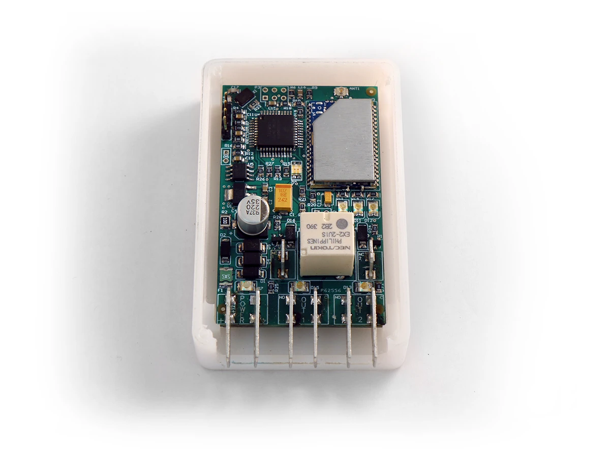 The PCB enclosed in (yet to be finalized) outer housing