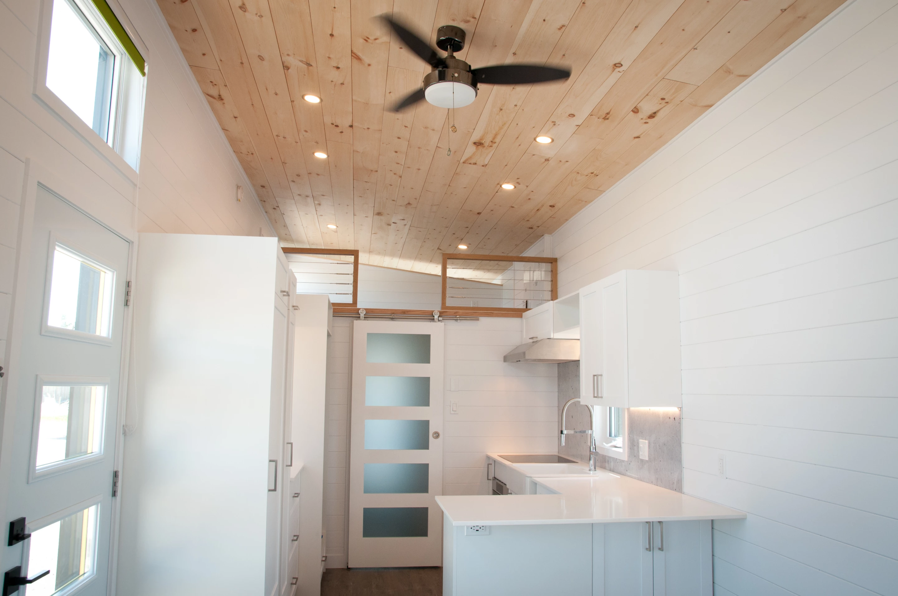 The Magnolia V5 has a clean and modern interior decor that flatters the small space