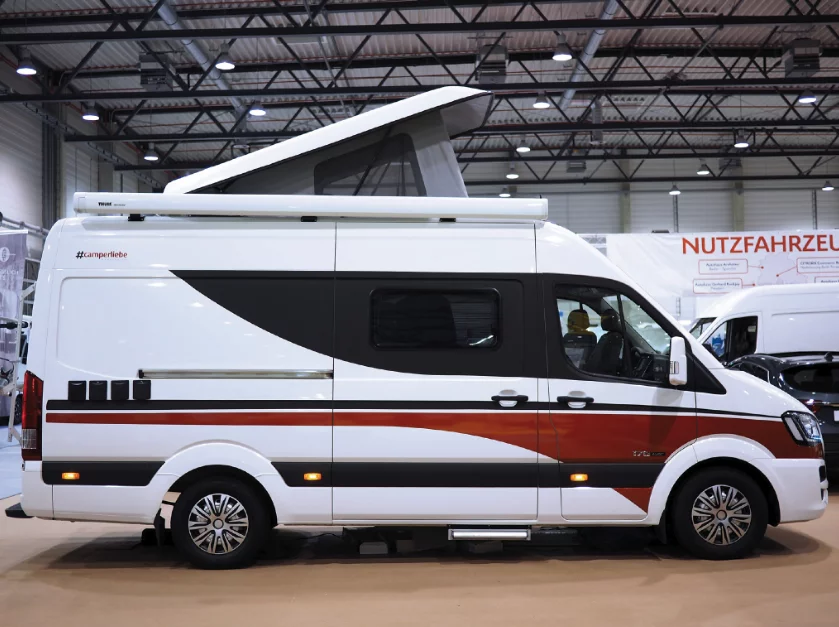 The multi-color paintwork appears reserved for the show model, as the CL1 brochure lists simpler solid color options like red, blue and black