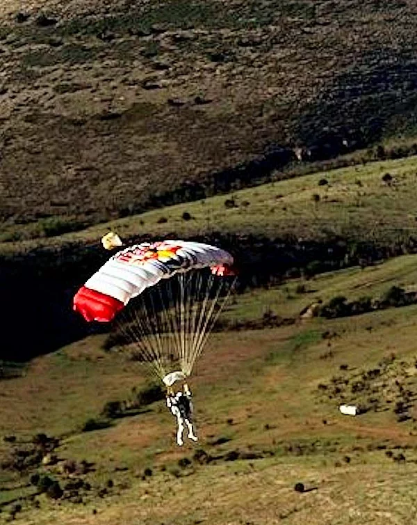 A successful landing for the jump outside Roswell, NM