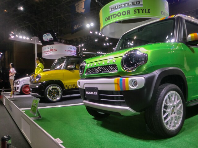 The Suzuki Hustler is versatile car with a split personality, as amply demonstrated around the show and on Suzuki`s own stand (Photo: Stephen Clemenger/Gizmag.com)